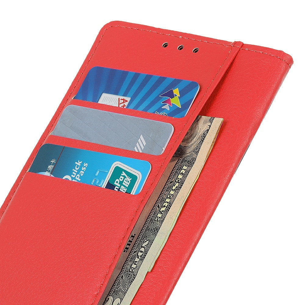 For Xiaomi Redmi Note 15 Pro 5G (Global) Wallet Case PU Leather Phone Cover Litchi Texture - Red