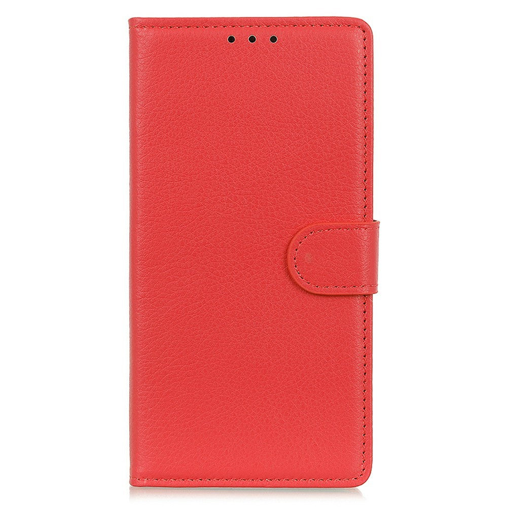 For Xiaomi Redmi Note 15 Pro 5G (Global) Wallet Case PU Leather Phone Cover Litchi Texture - Red