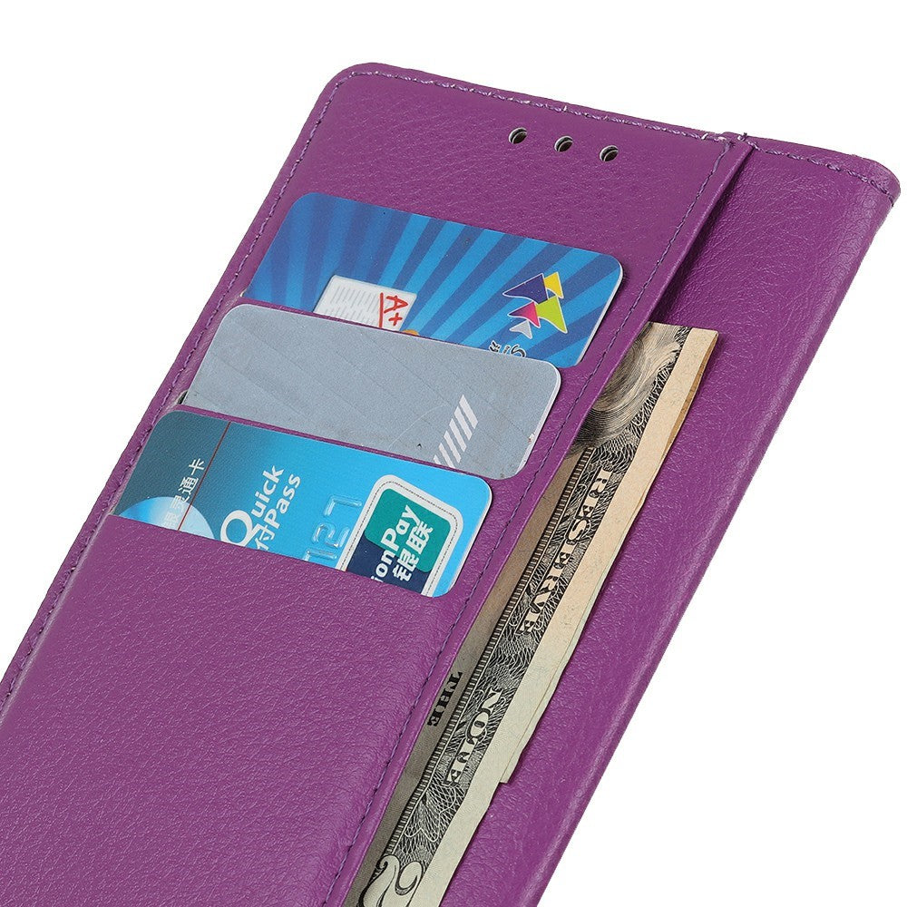 For Xiaomi Redmi Note 15 Pro 5G (Global) Wallet Case PU Leather Phone Cover Litchi Texture - Purple