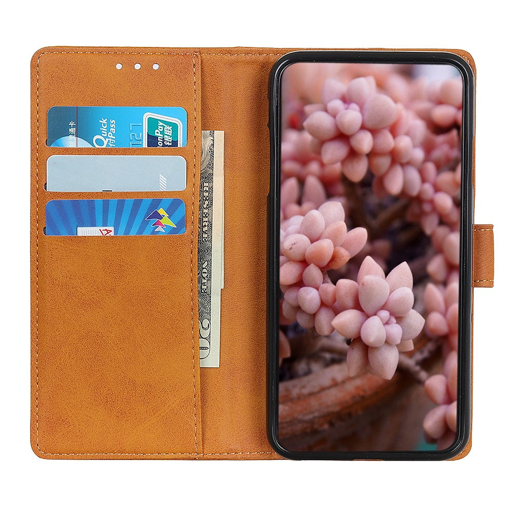 For Xiaomi Redmi Note 15 Pro 5G (Global) Case Cowhide Texture Leather Wallet Stand Phone Cover - Brown