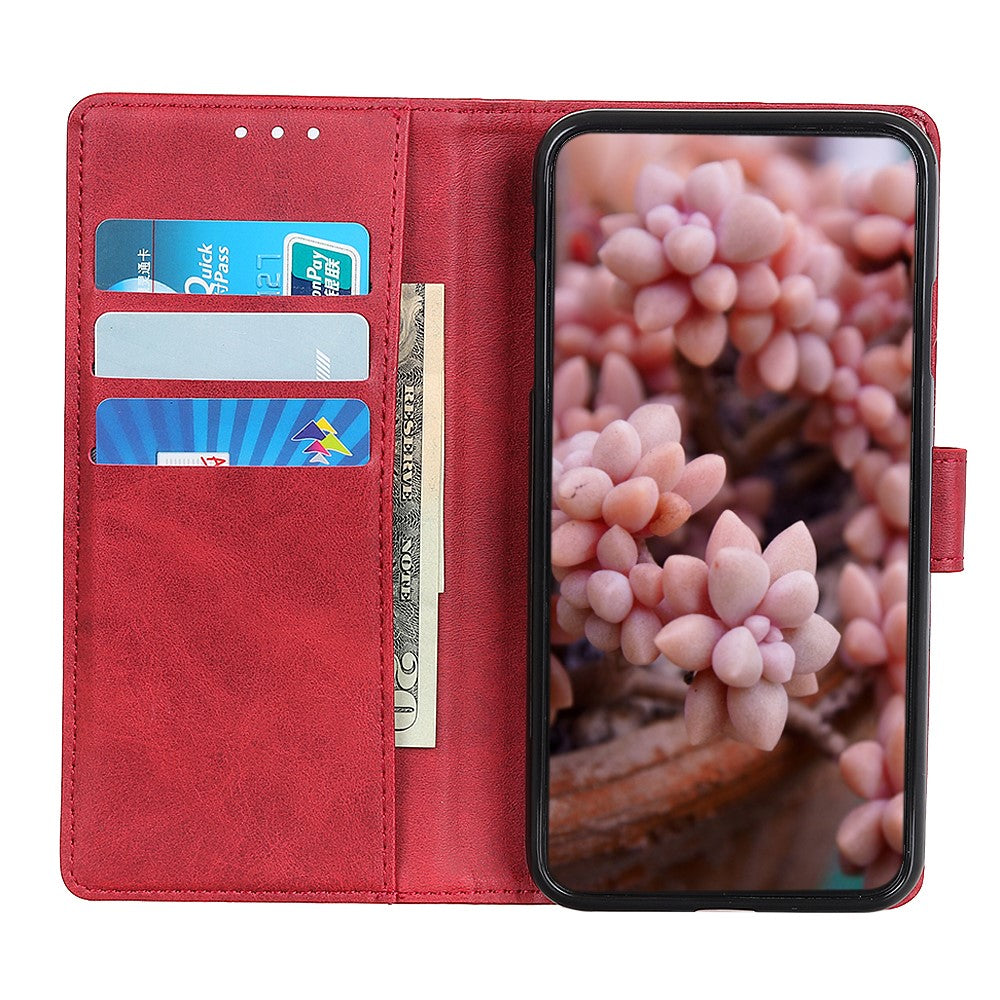 For Xiaomi Redmi Note 15 Pro 5G (Global) Case Cowhide Texture Leather Wallet Stand Phone Cover - Red