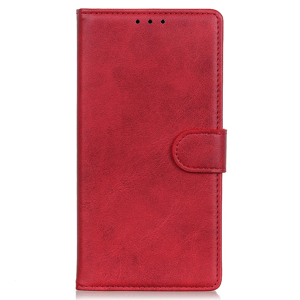 For Xiaomi Redmi Note 15 Pro 5G (Global) Case Cowhide Texture Leather Wallet Stand Phone Cover - Red