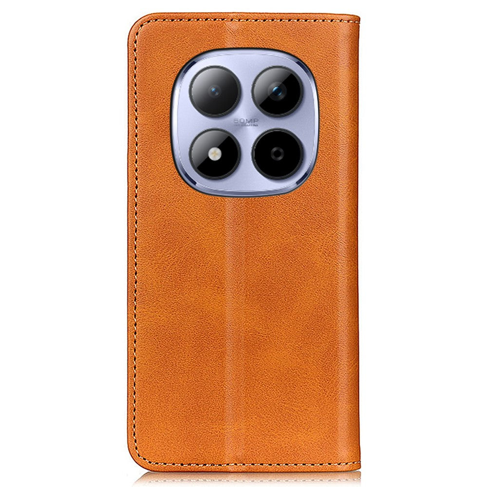 For Xiaomi Poco M8 Pro 5G / Redmi Note 15 Pro+ 5G (Global) Case Split Leather Flip Wallet Phone Cover - Brown