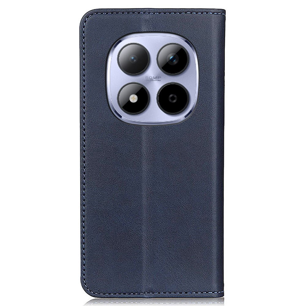For Xiaomi Poco M8 Pro 5G / Redmi Note 15 Pro+ 5G (Global) Case Split Leather Flip Wallet Phone Cover - Blue