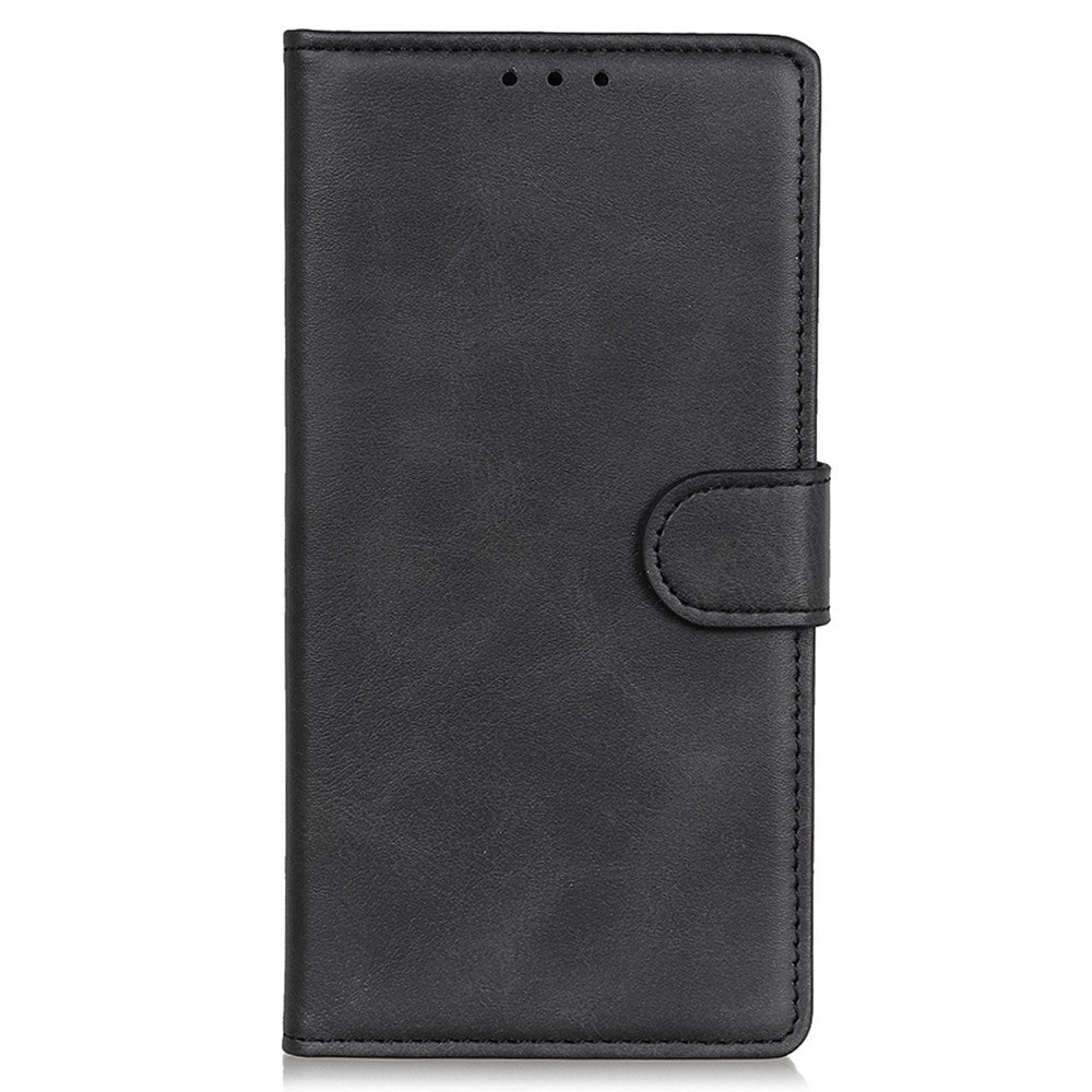 For Xiaomi Poco M8 Pro 5G / Redmi Note 15 Pro+ 5G (Global) Case Cowhide Texture Leather Wallet Stand Phone Cover - Black
