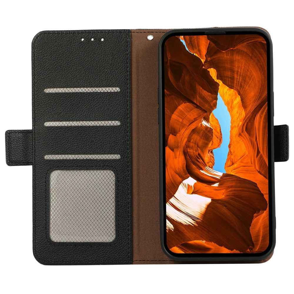 ABEEL For Xiaomi 17 Pro Case Litchi Texture Leather RFID Blocking Phone Cover - Black