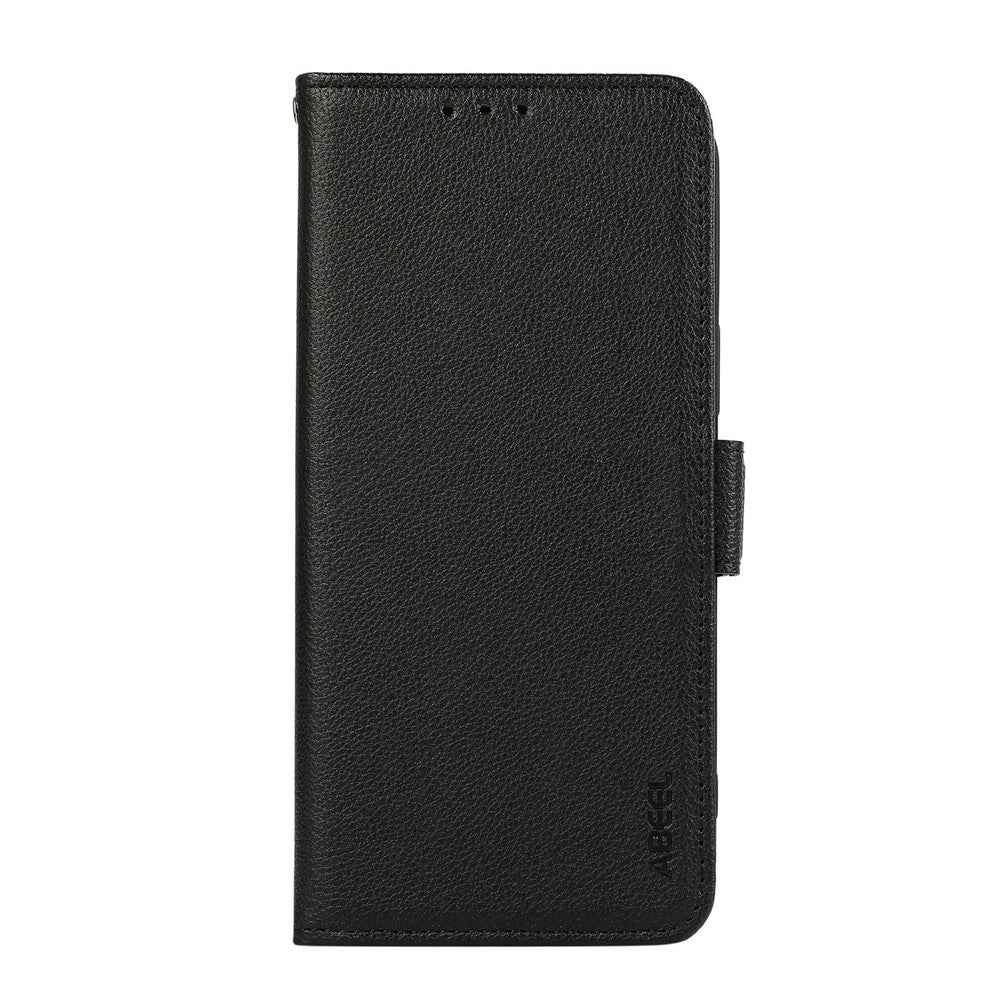 ABEEL For Xiaomi 17 Pro Case Litchi Texture Leather RFID Blocking Phone Cover - Black