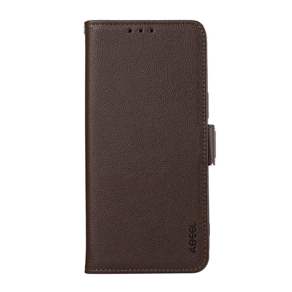 ABEEL For Xiaomi 17 Pro Case Litchi Texture Leather RFID Blocking Phone Cover - Brown