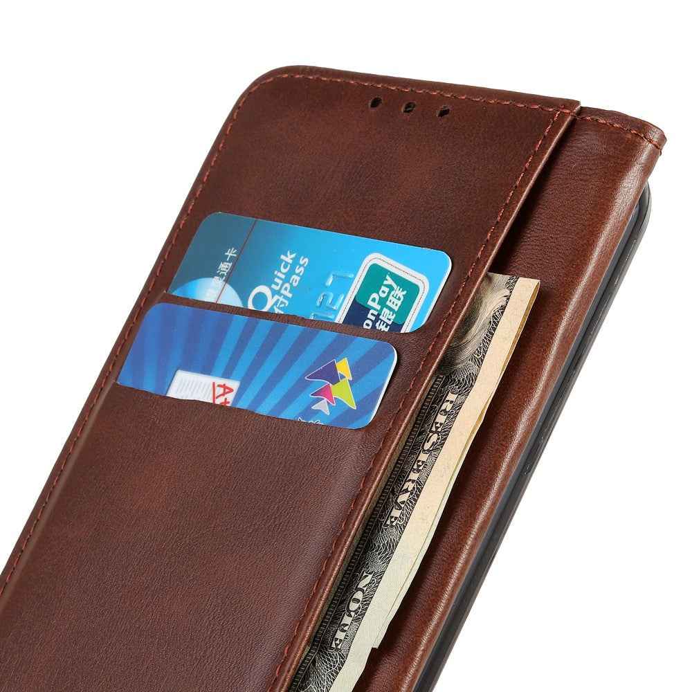 For Xiaomi 17 Pro Case Split Leather Flip Wallet Phone Cover - Coffee