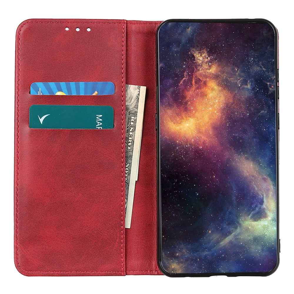 For Xiaomi 17 Pro Case Split Leather Flip Wallet Phone Cover - Red