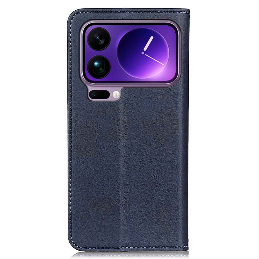 For Xiaomi 17 Pro Case Split Leather Flip Wallet Phone Cover - Blue