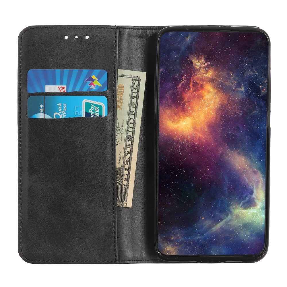 For Xiaomi 17 Pro Case Split Leather Flip Wallet Phone Cover - Black