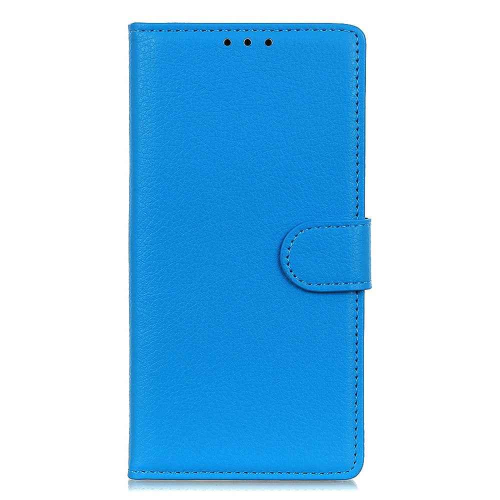 For Xiaomi 17 Pro Wallet Case PU Leather Phone Cover Litchi Texture - Blue