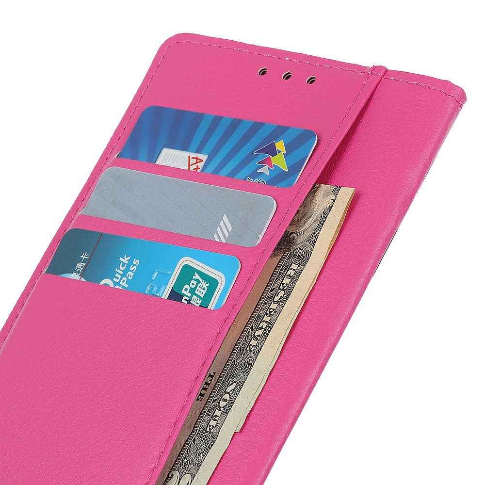 For Xiaomi 17 Pro Wallet Case PU Leather Phone Cover Litchi Texture - Rose