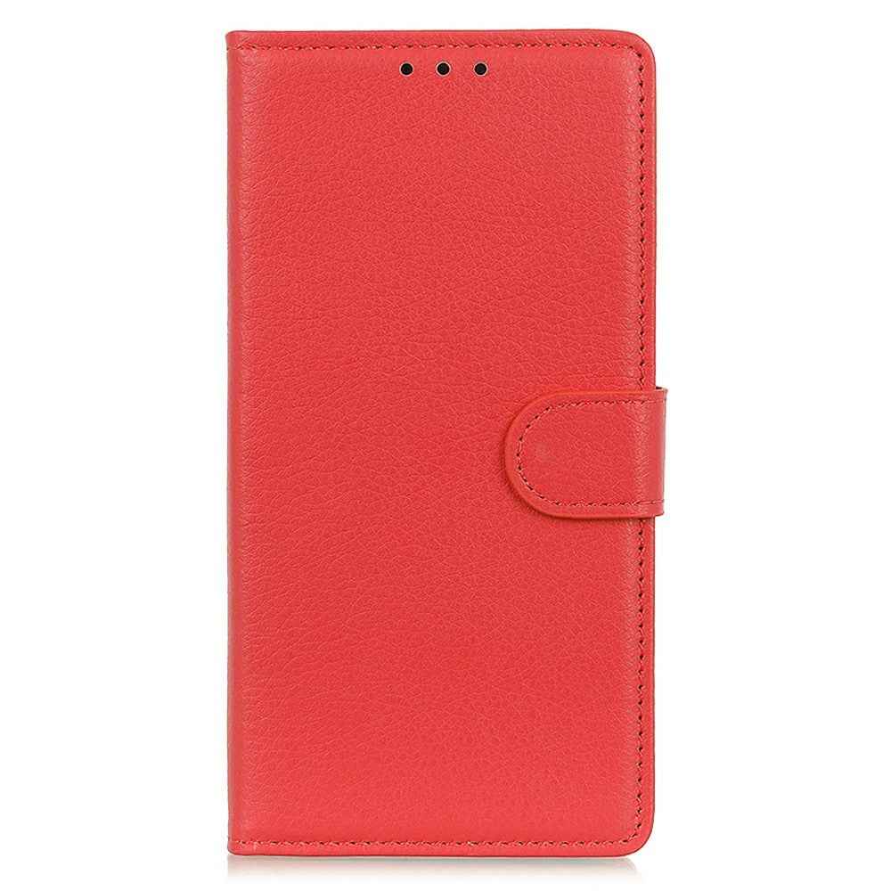 For Xiaomi 17 Pro Wallet Case PU Leather Phone Cover Litchi Texture - Red