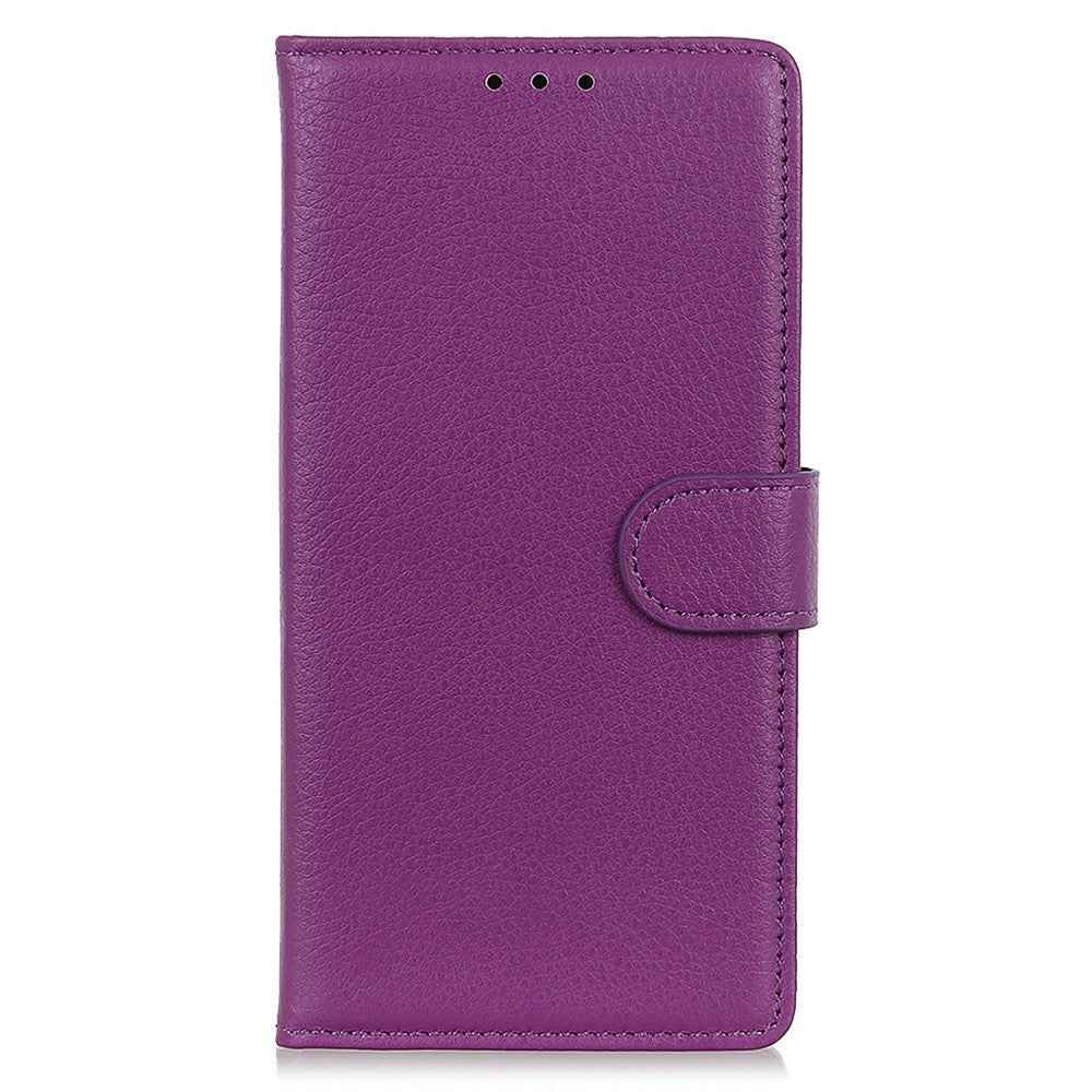 For Xiaomi 17 Pro Wallet Case PU Leather Phone Cover Litchi Texture - Purple