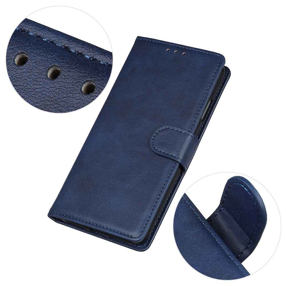 For Xiaomi 17 Pro Case Cowhide Texture Leather Wallet Stand Phone Cover - Blue