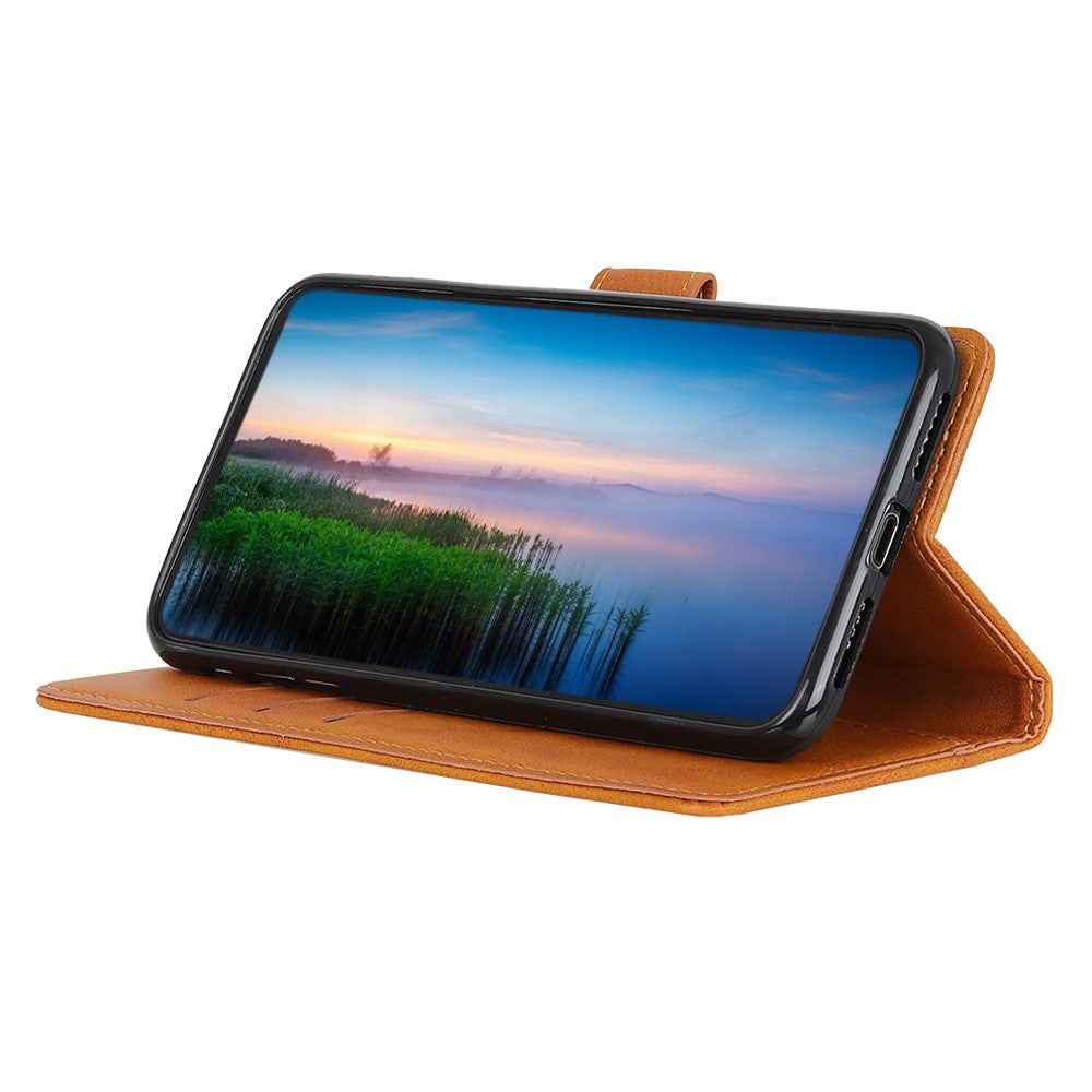 For Xiaomi 17 Pro Case Cowhide Texture Leather Wallet Stand Phone Cover - Brown
