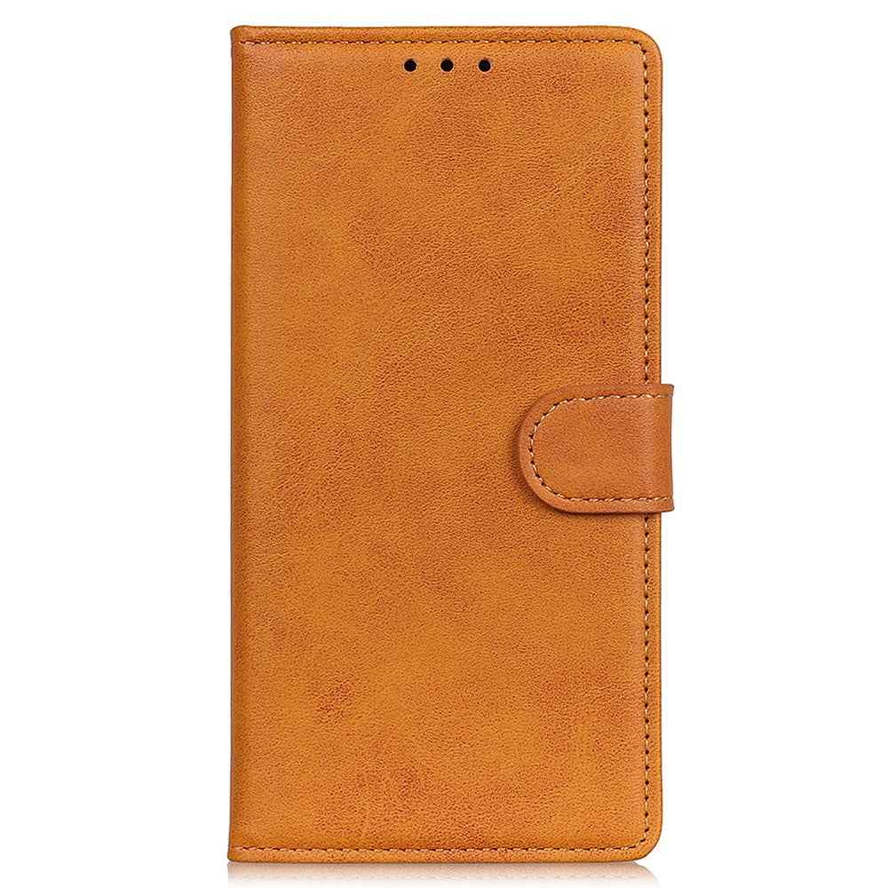For Xiaomi 17 Pro Case Cowhide Texture Leather Wallet Stand Phone Cover - Brown