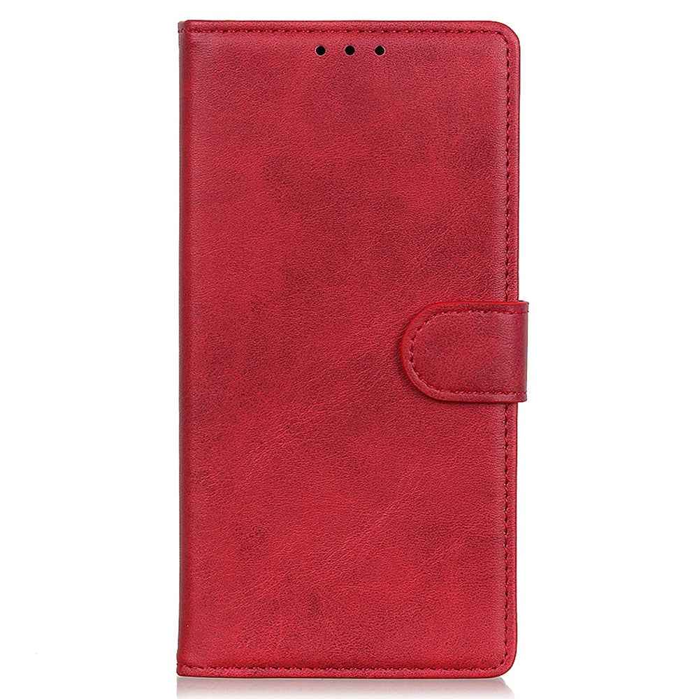 For Xiaomi 17 Pro Case Cowhide Texture Leather Wallet Stand Phone Cover - Red