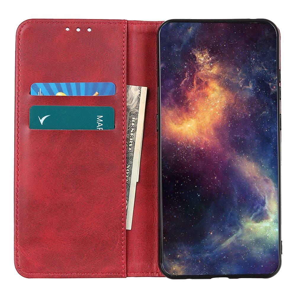 For Xiaomi 17 Pro Max Case Split Leather Flip Wallet Phone Cover - Red