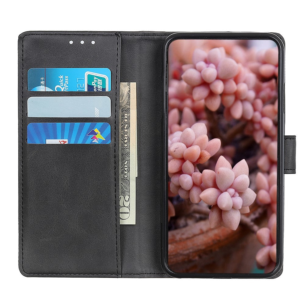 For Xiaomi 17 Pro Max Case Cowhide Texture Leather Wallet Stand Phone Cover - Black