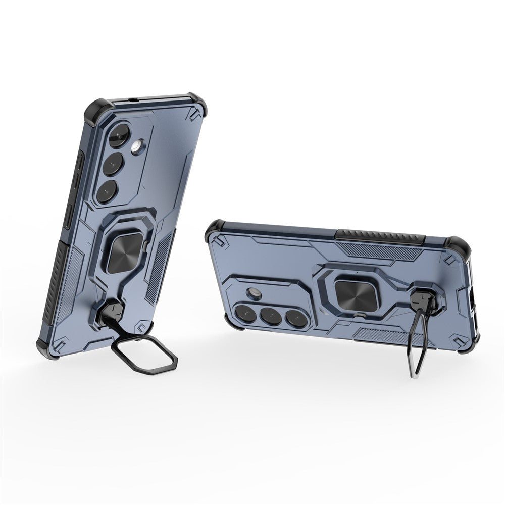 For-Samsung-Galaxy-S26-/-S26-Pro-Case-Rotatable-Ring-Kickstand-PC-+-TPU-Shockproof-Phone-Cover-Navy-Blue