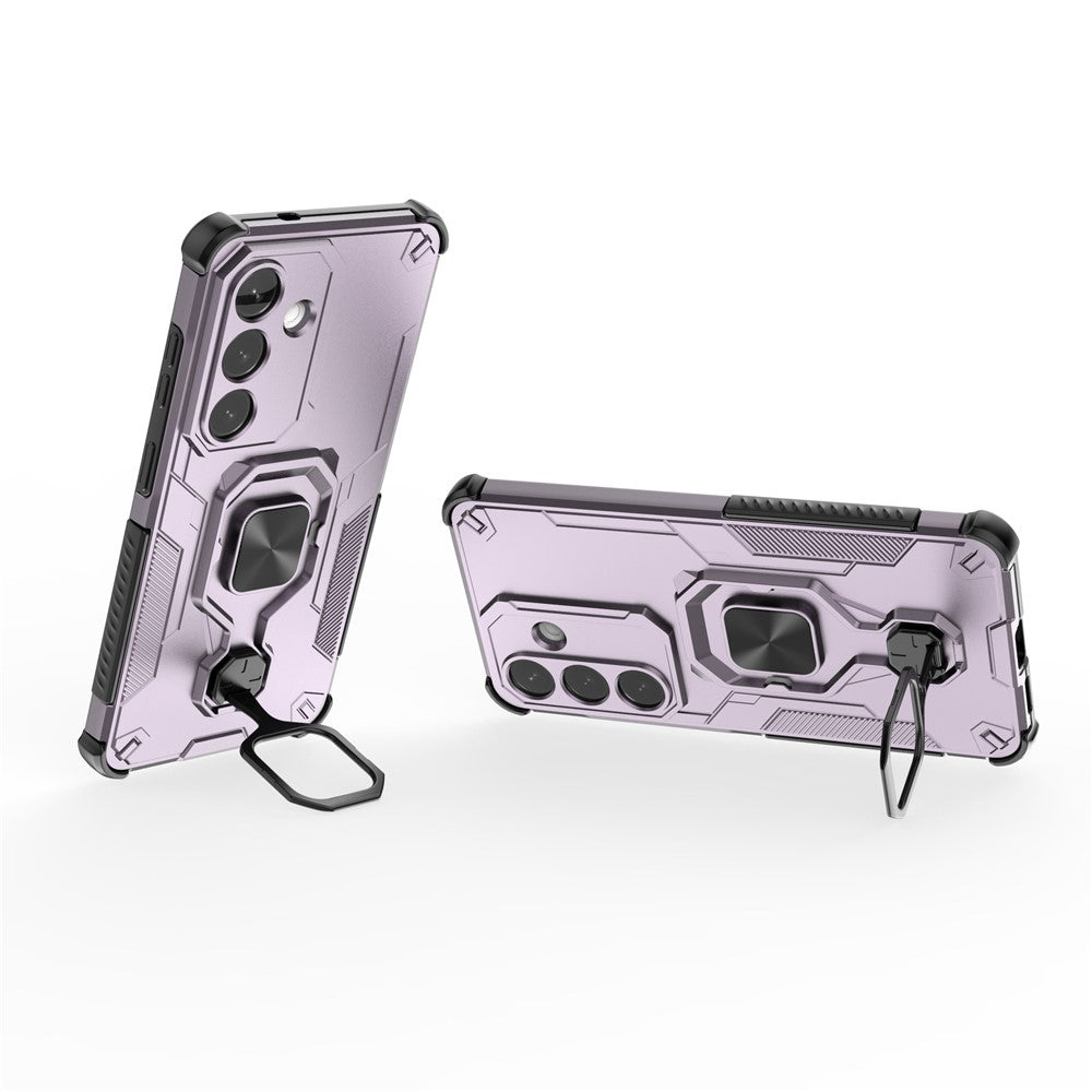 For-Samsung-Galaxy-S26-/-S26-Pro-Case-Rotatable-Ring-Kickstand-PC-+-TPU-Shockproof-Phone-Cover-Purple