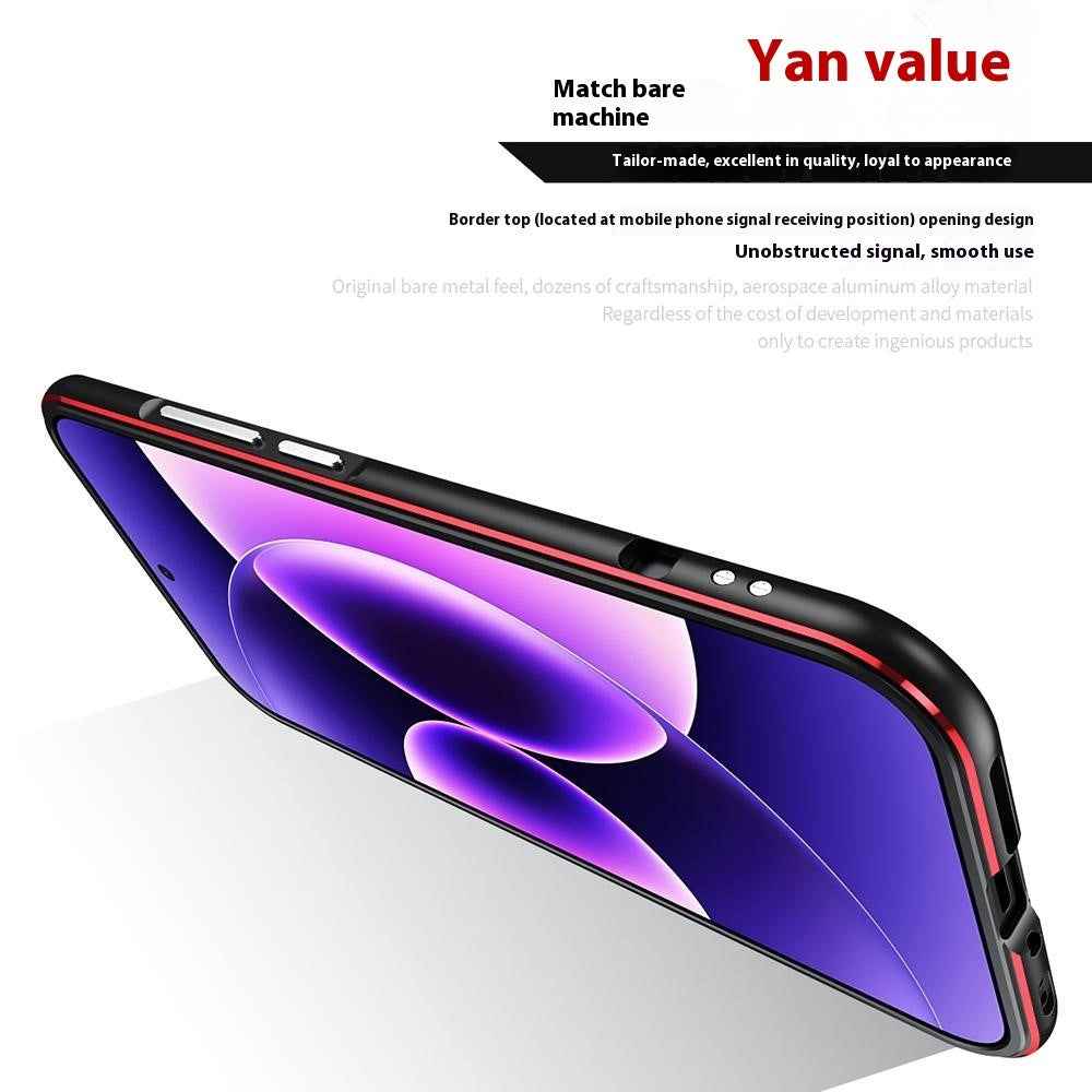 For Xiaomi 17 Pro Bumper Case Lens Protector Dual Color Metal Frame Phone Cover with Screw Lock - Black / Blue