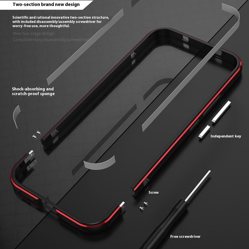 For Xiaomi 17 Pro Max Bumper Case Lens Protector Dual Color Metal Frame Phone Cover with Screw Lock - Silver