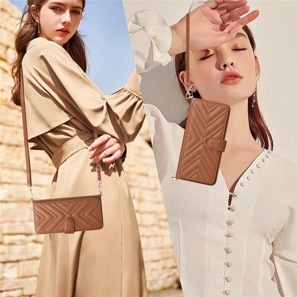 For-Samsung-Galaxy-S26-/-S26-Pro-Case-with-Shoulder-/-Wrist-Strap-Leather-Phone-Cover-Stand-Wallet-Brown