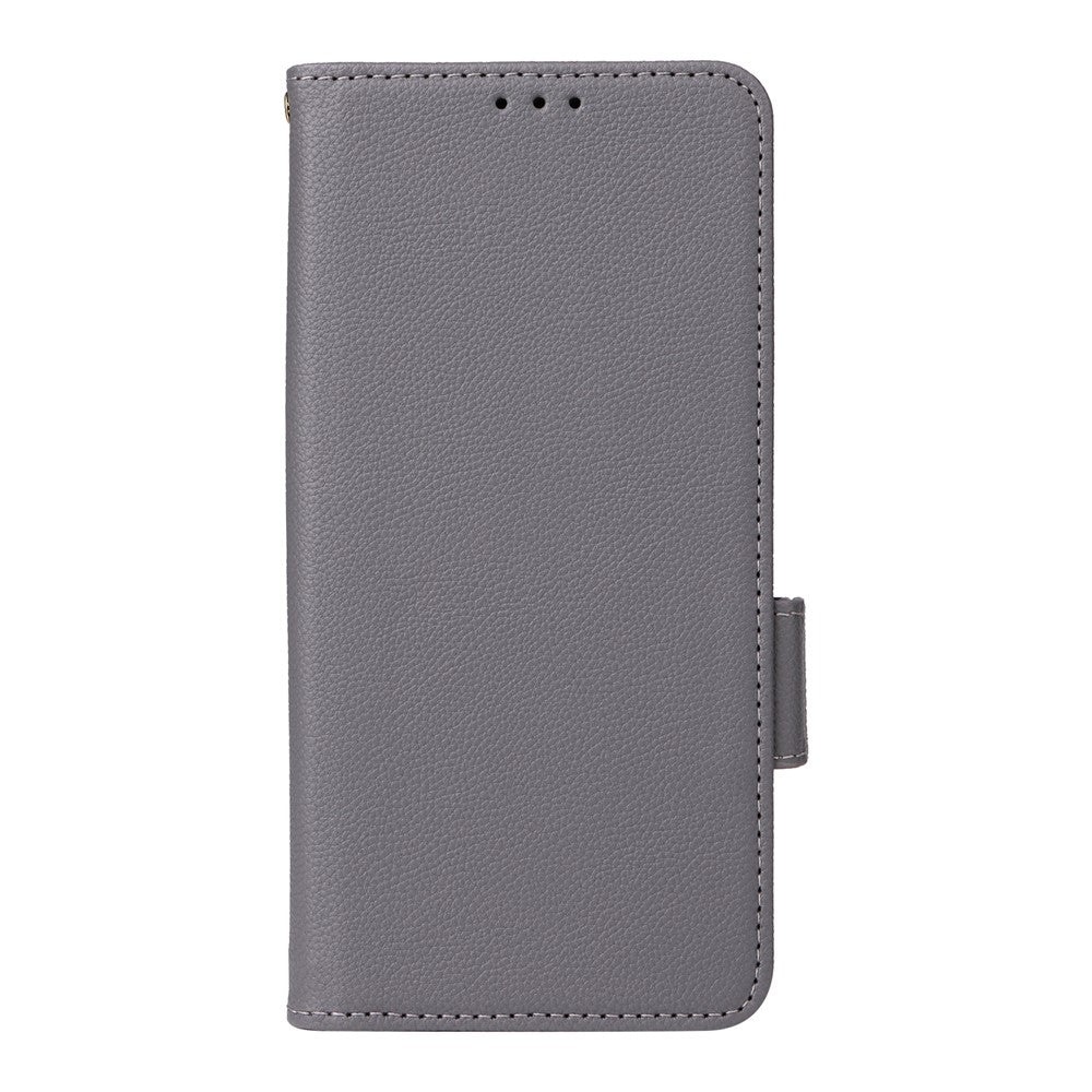 For-Samsung-Galaxy-S26-/-S26-Pro-Case-Litchi-Texture-Wallet-Leather-Phone-Cover-with-Wrist-Strap-Grey