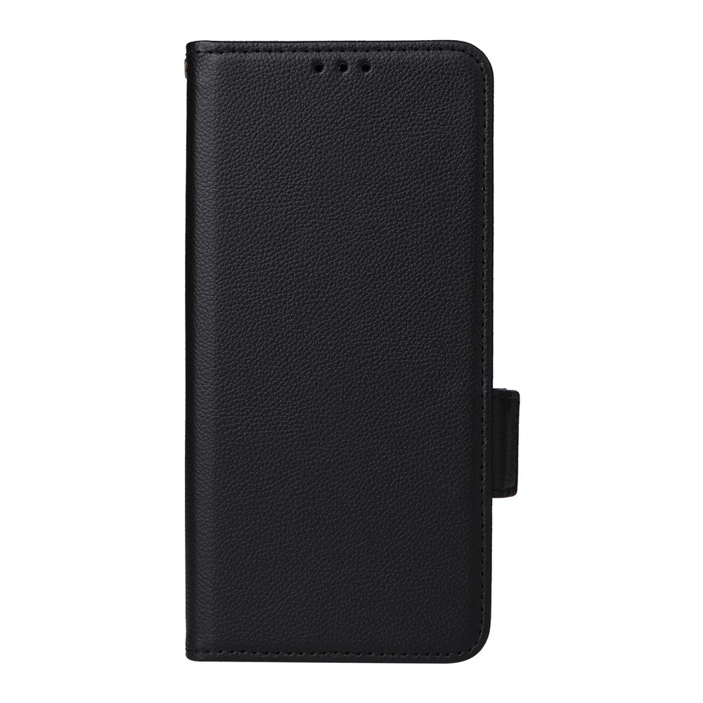 For-Samsung-Galaxy-S26-/-S26-Pro-Case-Litchi-Texture-Wallet-Leather-Phone-Cover-with-Wrist-Strap-Black