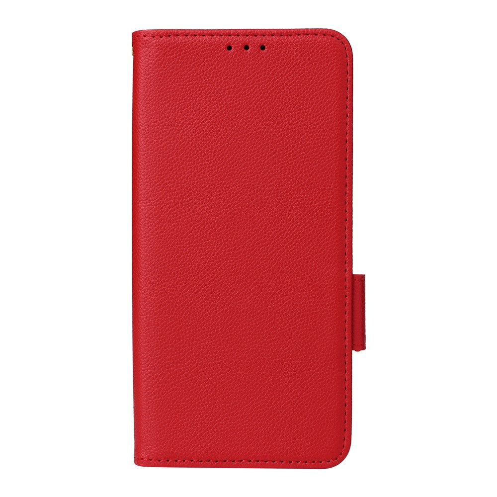 For-Samsung-Galaxy-S26-/-S26-Pro-Case-Litchi-Texture-Wallet-Leather-Phone-Cover-with-Wrist-Strap-Red