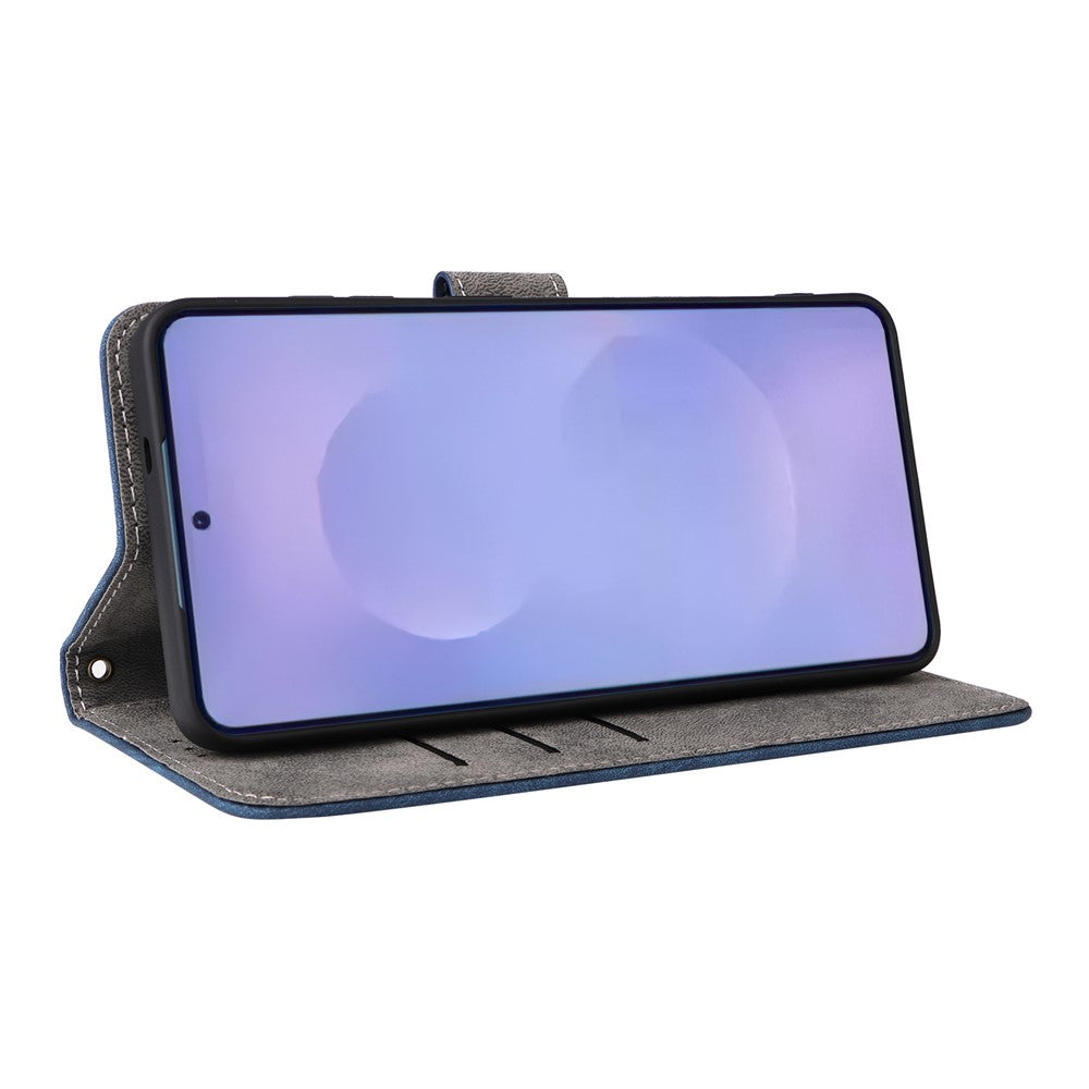 For-Samsung-Galaxy-S26-/-S26-Pro-Case-Wallet-RFID-Blocking-PU-Leather-Phone-Cover-Stand-with-Strap-Blue