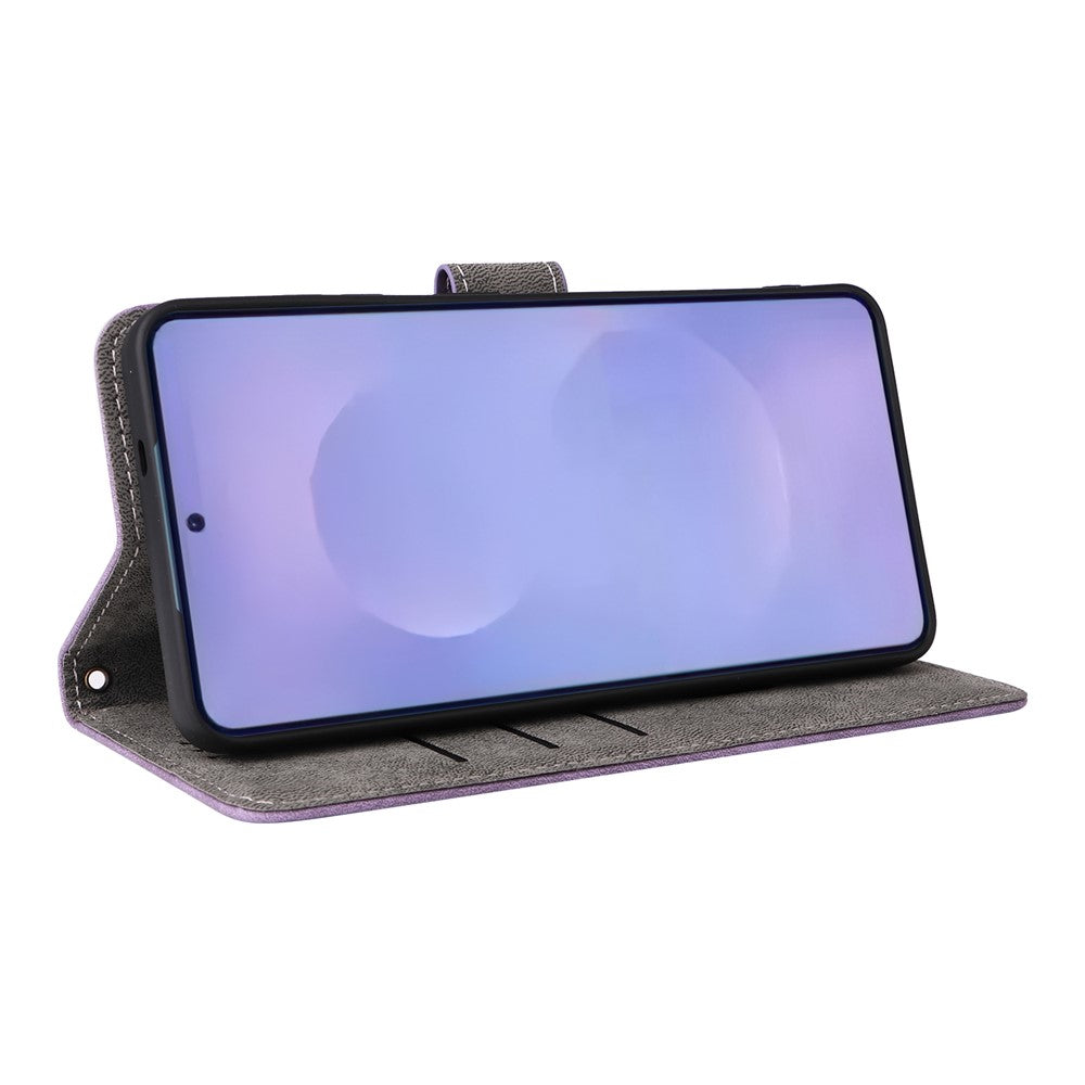 For-Samsung-Galaxy-S26-/-S26-Pro-Case-Wallet-RFID-Blocking-PU-Leather-Phone-Cover-Stand-with-Strap-Purple
