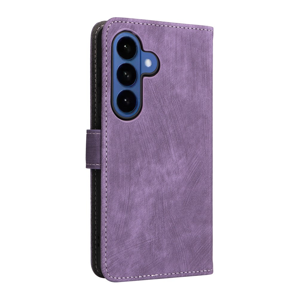For-Samsung-Galaxy-S26-/-S26-Pro-Case-Wallet-RFID-Blocking-PU-Leather-Phone-Cover-Stand-with-Strap-Purple