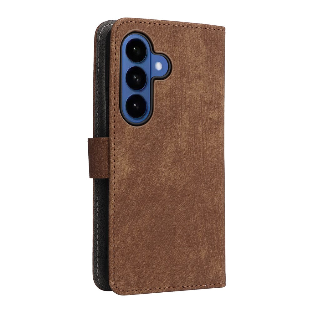 For-Samsung-Galaxy-S26-/-S26-Pro-Case-Wallet-RFID-Blocking-PU-Leather-Phone-Cover-Stand-with-Strap-Brown