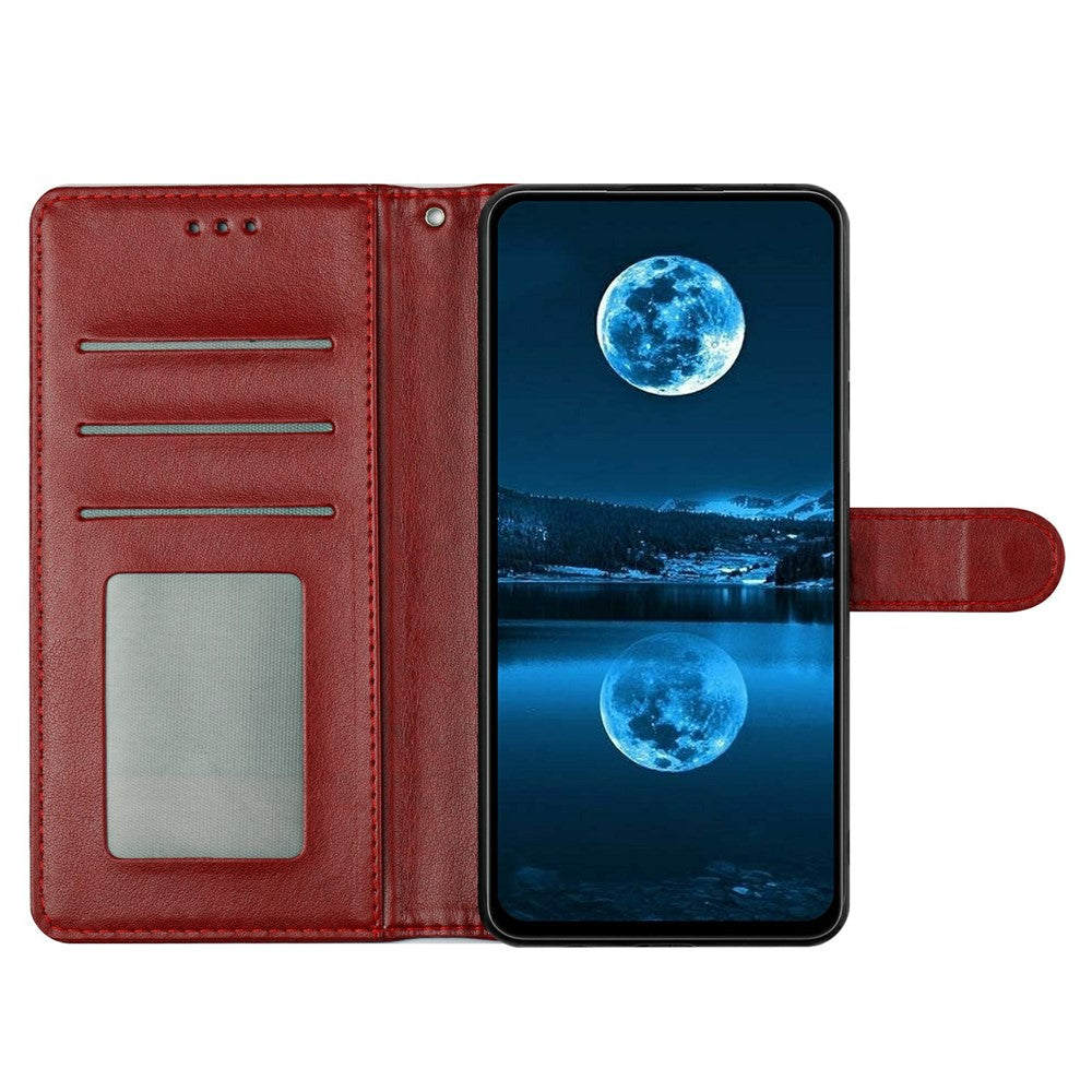 For Xiaomi Redmi Note 15 Pro 5G (Global) Leather Case Wallet Stand Phone Cover with Handy Strap - Red