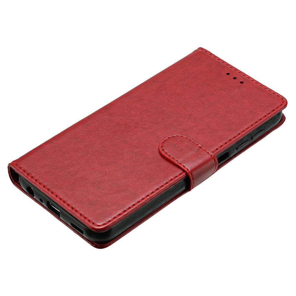 For Xiaomi Redmi Note 15 Pro 5G (Global) Leather Case Wallet Stand Phone Cover with Handy Strap - Red