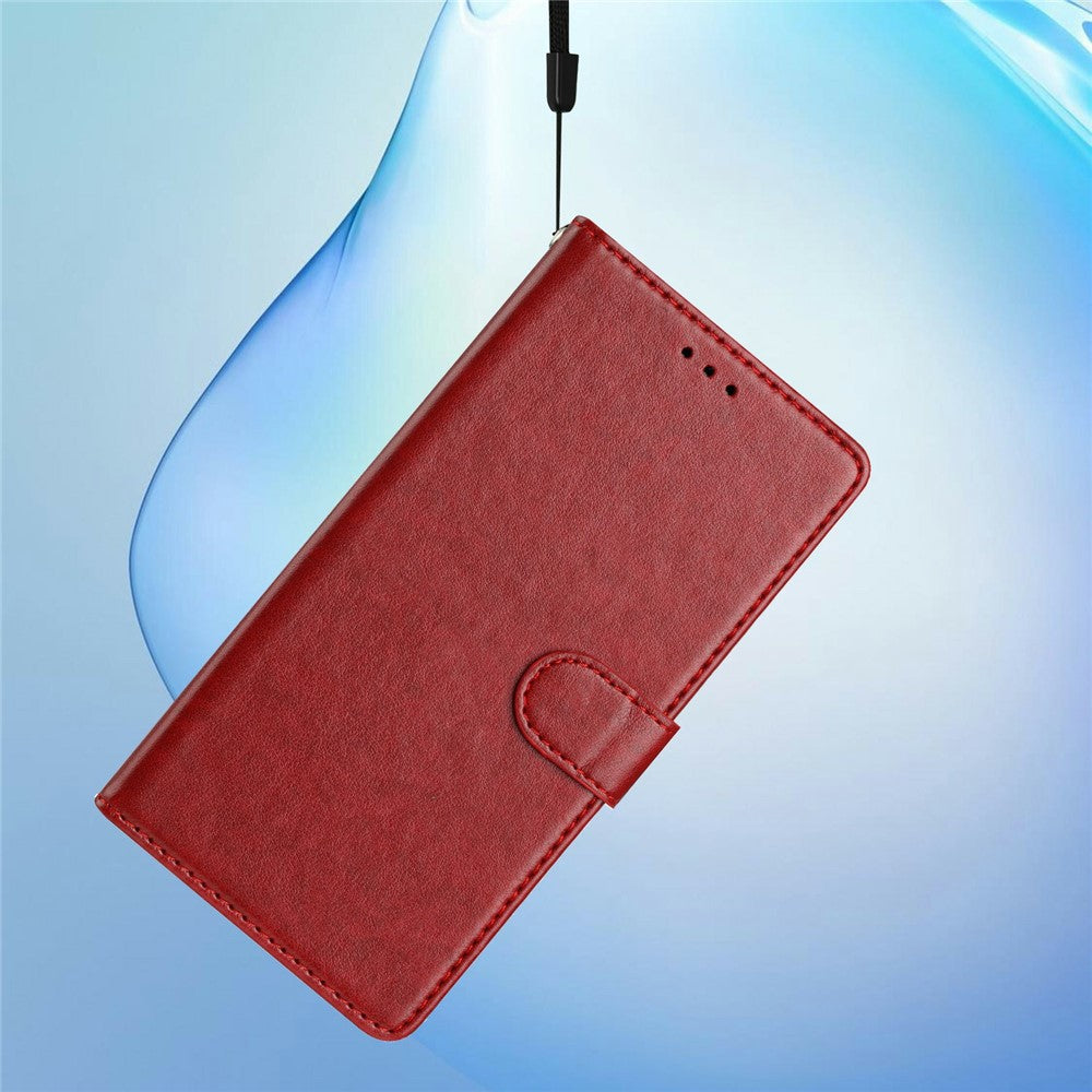 For Xiaomi Redmi Note 15 Pro 5G (Global) Leather Case Wallet Stand Phone Cover with Handy Strap - Red