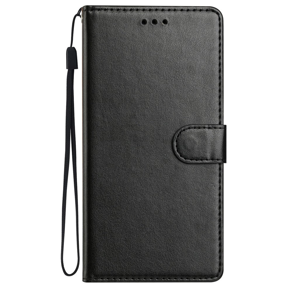 For Xiaomi Redmi Note 15 Pro 5G (Global) Leather Case Wallet Stand Phone Cover with Handy Strap - Black
