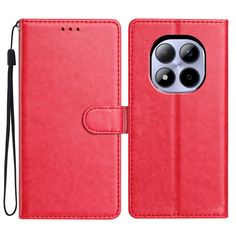 For Xiaomi Redmi Note 15 Pro 5G (Global) Leather Case Wallet Stand Phone Cover with Handy Strap - Rose