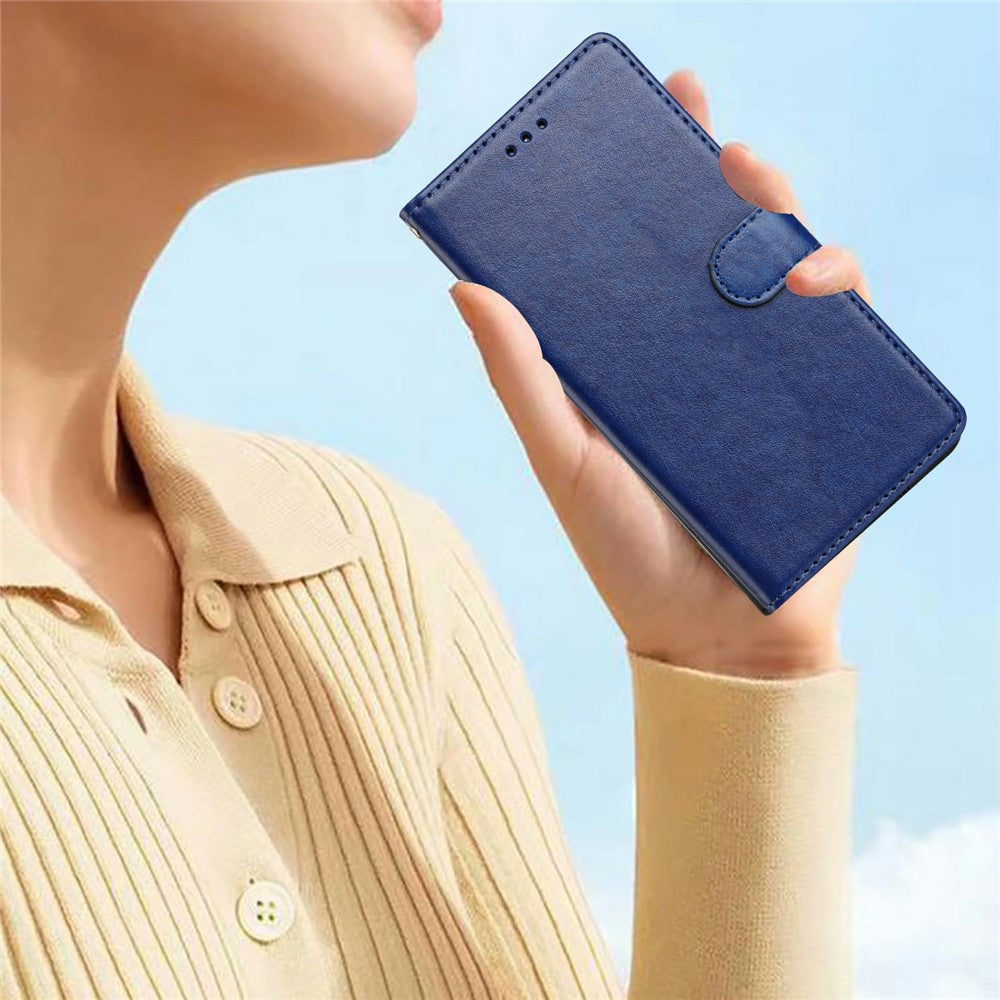 For Xiaomi Redmi Note 15 Pro 5G (Global) Leather Case Wallet Stand Phone Cover with Handy Strap - Blue