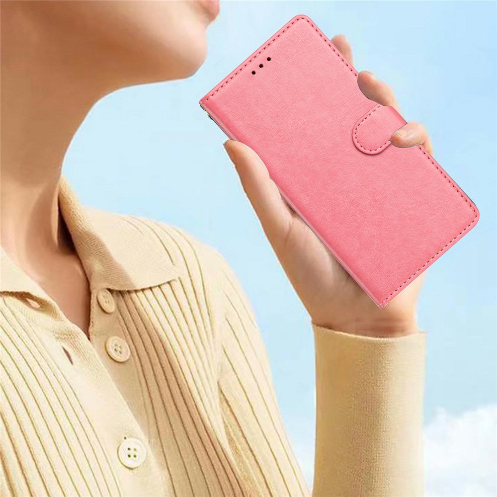 For Xiaomi Redmi Note 15 Pro 5G (Global) Leather Case Wallet Stand Phone Cover with Handy Strap - Rose Gold