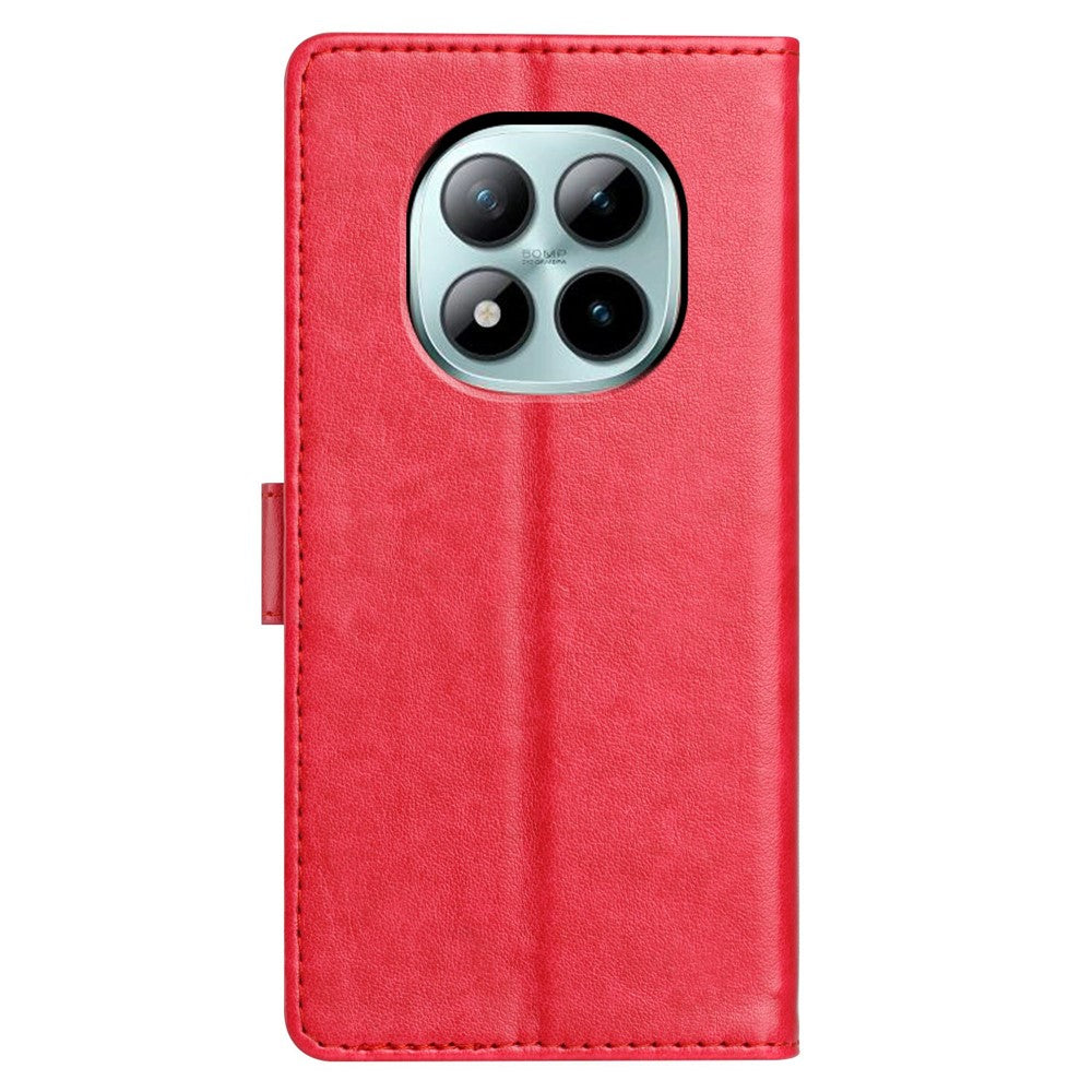 For Xiaomi Poco M8 Pro 5G / Redmi Note 15 Pro+ 5G (Global) Leather Case Wallet Stand Phone Cover with Handy Strap - Rose