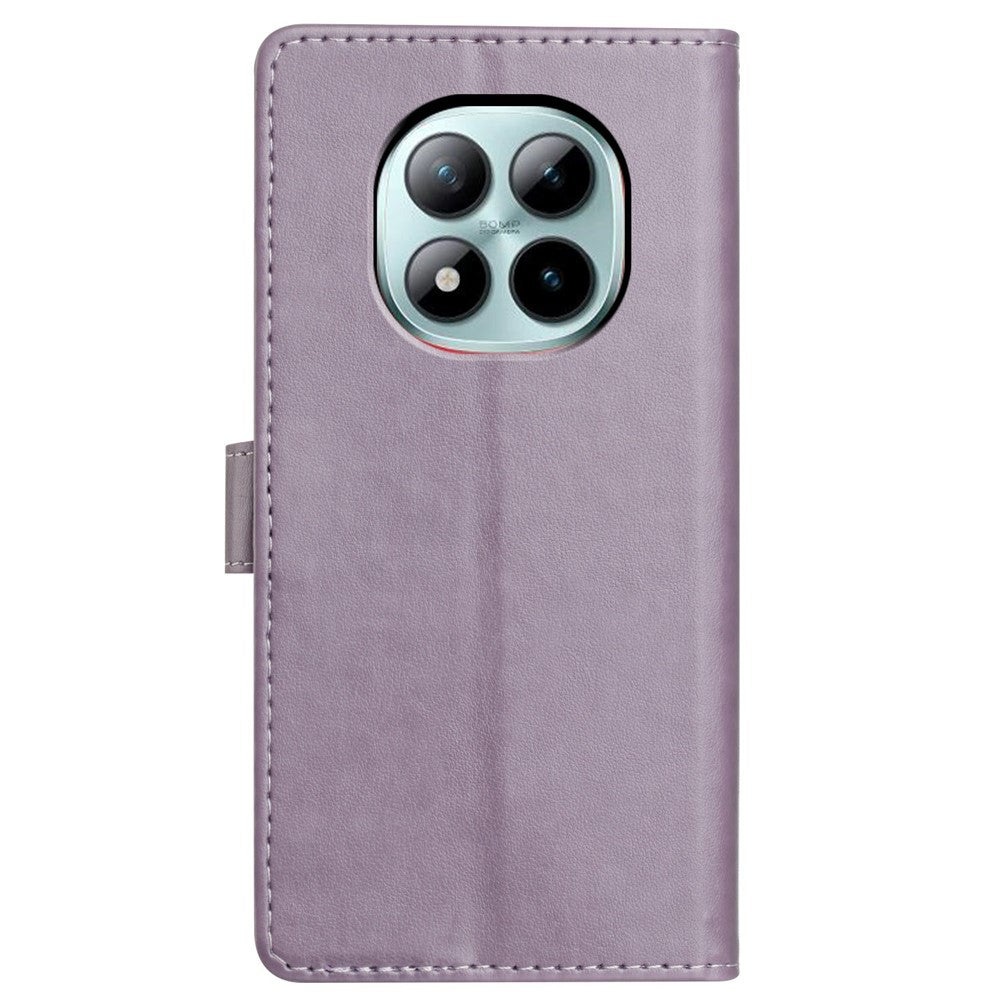 For Xiaomi Poco M8 Pro 5G / Redmi Note 15 Pro+ 5G (Global) Leather Case Wallet Stand Phone Cover with Handy Strap - Purple