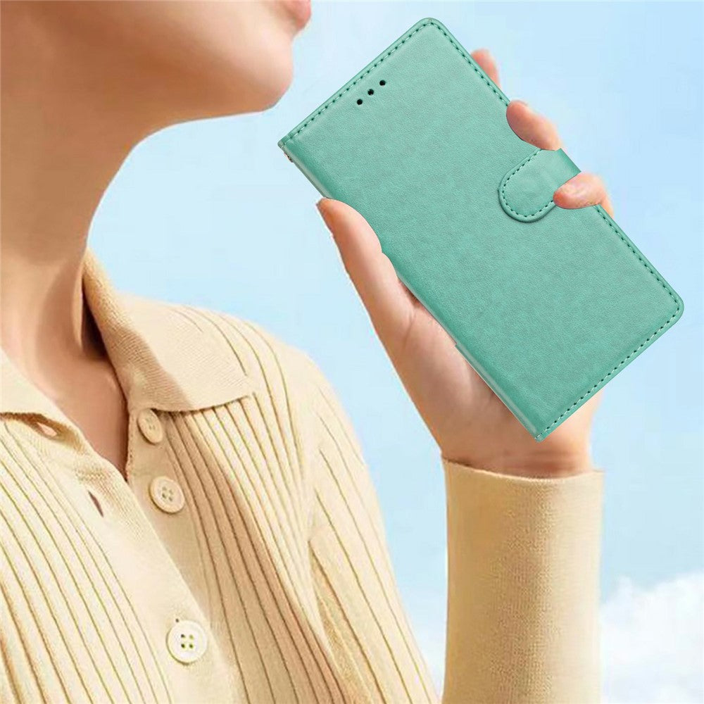 For Xiaomi Poco M8 Pro 5G / Redmi Note 15 Pro+ 5G (Global) Leather Case Wallet Stand Phone Cover with Handy Strap - Green