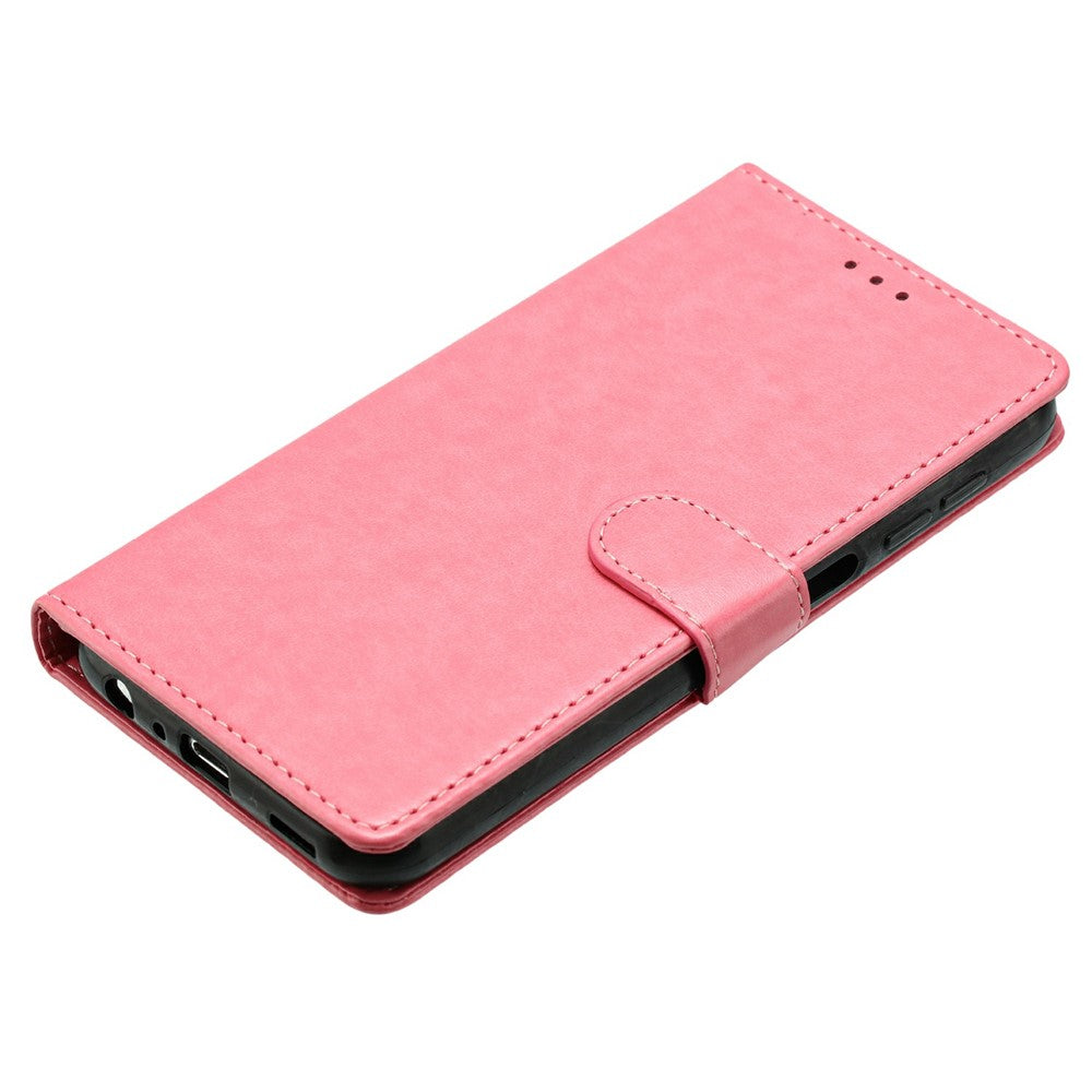 For Xiaomi Poco M8 Pro 5G / Redmi Note 15 Pro+ 5G (Global) Leather Case Wallet Stand Phone Cover with Handy Strap - Rose Gold