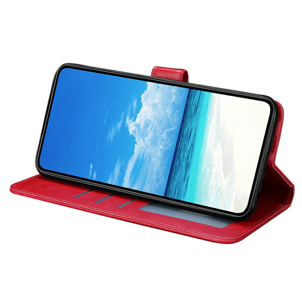 For Xiaomi Redmi Note 15 Pro 5G (Global) Case Butterfly Imprinted Wallet Stand PU Leather Flip Phone Cover with Strap - Red